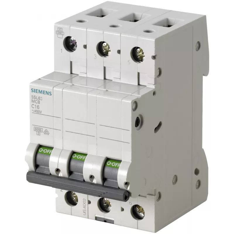 Siemens 5SL6316-6 miniatiūrinis automatinis jungiklis B tipas 16A 400V