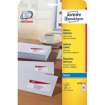 Lipni etiketė Avery J4791-25 apvalinti stačiakampiai