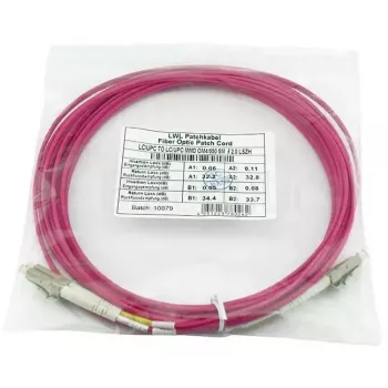 Šviesolaidinis kabelis BlueOptics SFP3131FU1.5MK LC OM4 1,5 m rožinis