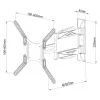 Techly 23-55 Ultra Slim Full Motion LCD TV sieninis laikiklis juodas ICA-PLB 171M