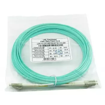 Skaidulinis optinis kabelis BlueOptics AJ834A-BO 1 m 2x LC OM3 pilnas dupleksas