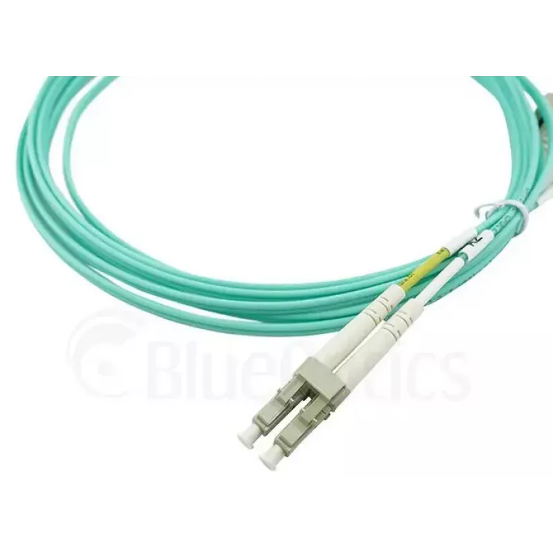 Skaidulinis optinis kabelis BlueOptics AJ834A-BO 1 m 2x LC OM3 pilnas dupleksas
