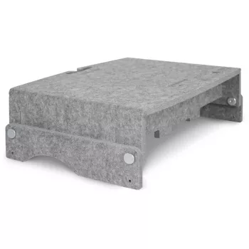 BakkerElkhuizen Q-riser 110 Circular 76,2 cm stovas monitoriui pilkas