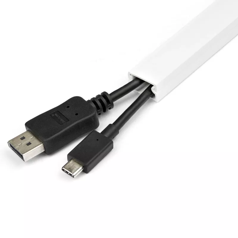 StarTech.com kabelių kanalas su lipnia juosta ir dangteliu, 19 mm x 11 mm, 1 m, PVC, baltas