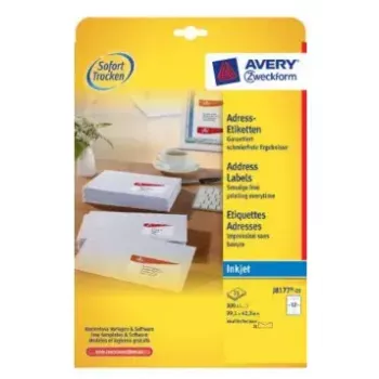 Lipdukai spausdintuvui Avery J8177-25 balta spalva
