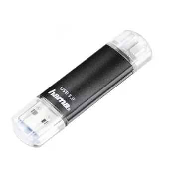 Hama Laeta Twin USB atmintukas 256 GB USB Type-A / Micro-USB 3.2 Gen 1 Juodas