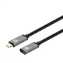 Techly USB 3.2 Gen 2 USB-C M/F Laidas 1 m Juodas