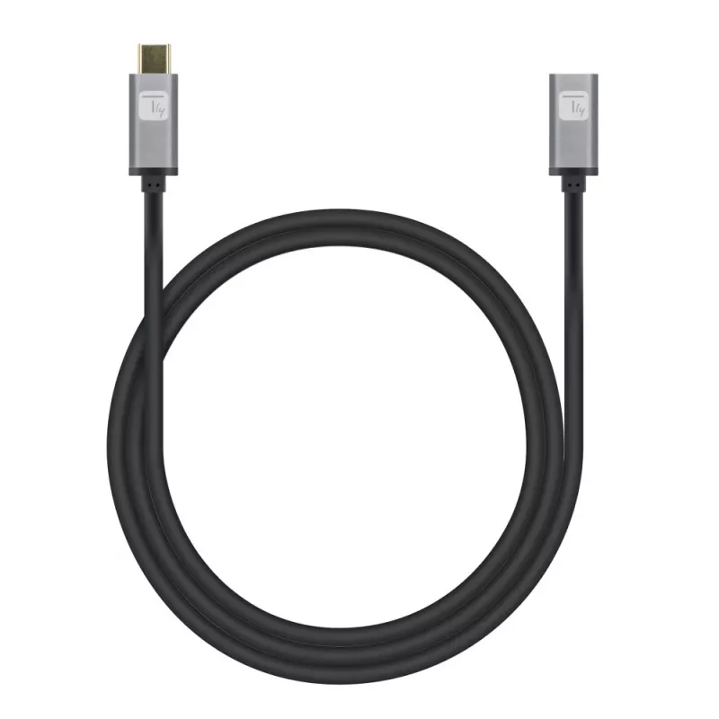 Techly USB 3.2 Gen 2 USB-C M/F Laidas 1 m Juodas