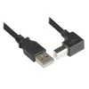 Techly USB 2.0 laidas A kištukas / B kištukas lenktas 1 m ICOC U-AB-10-ANG