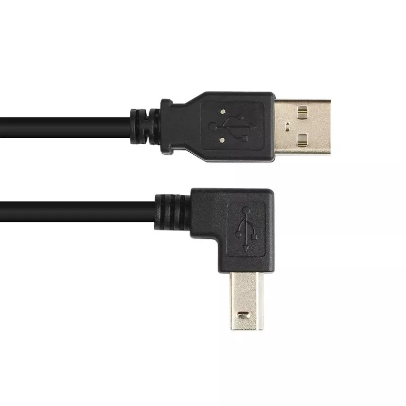 Techly USB 2.0 laidas A kištukas / B kištukas lenktas 1 m ICOC U-AB-10-ANG