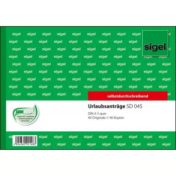 Verslo forma Sigel SD045 Green A5, 80 lapų