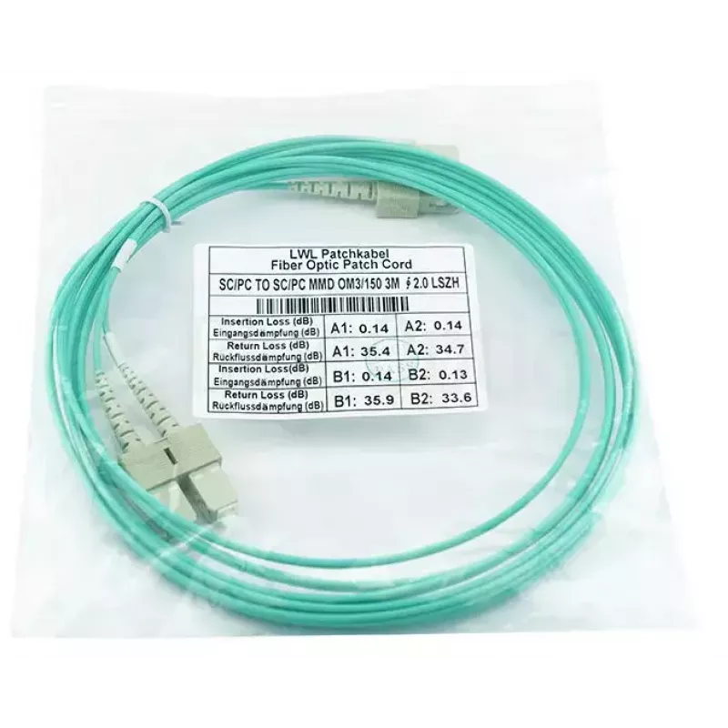 BlueOptics Duplex LWL Patchkabel SC-SC OM3 2 metrai 2 m Kištukas/Kištukas
