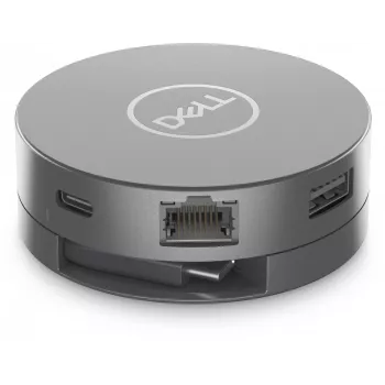 DELL 6-in-1 USB-C Multiport Adapter DA305 – laidinis USB 3.2 Gen 2 Type-C adapteris, sidabrinis, 4K