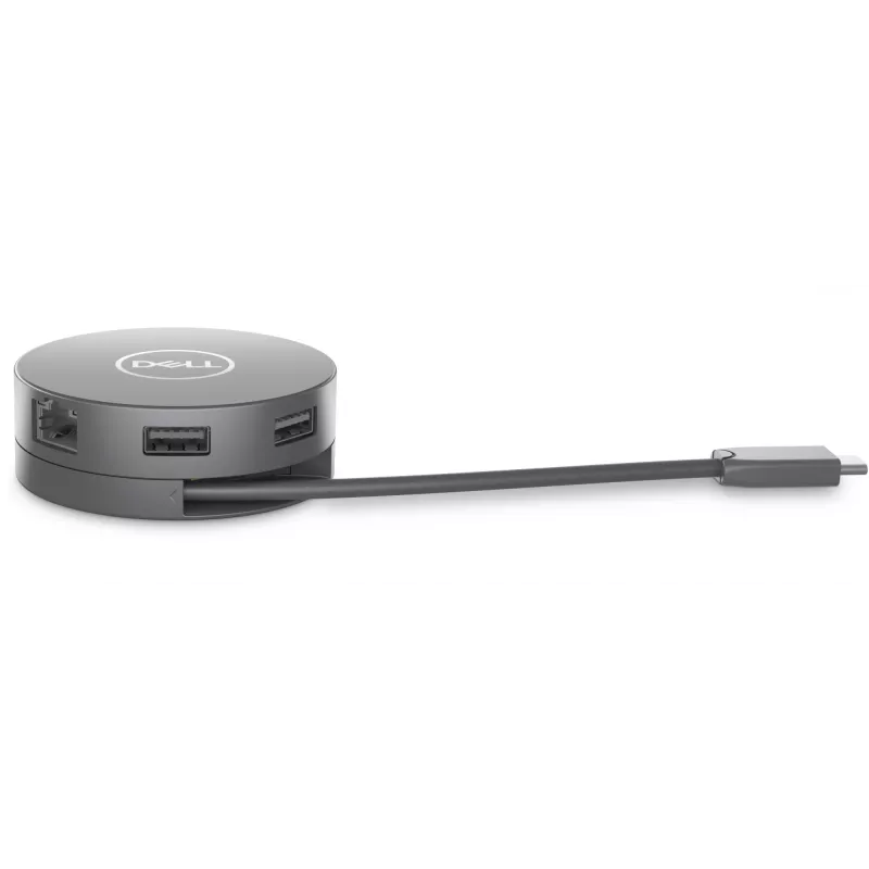 DELL 6-in-1 USB-C Multiport Adapter DA305 – laidinis USB 3.2 Gen 2 Type-C adapteris, sidabrinis, 4K