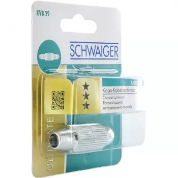 Koaksialinė jungtis Schwaiger KVB29 531 sidabrinė metalas plastikas