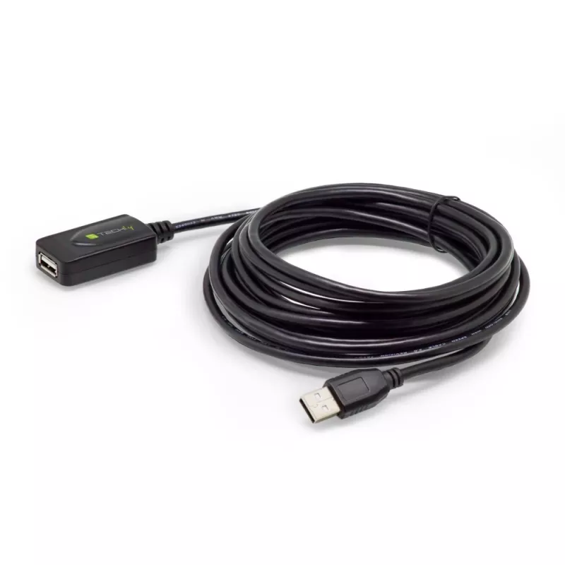 Techly IUSB-REP20TY USB laidas USB 2.0 5 m USB A juodas