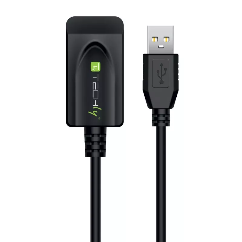 Techly IUSB-REP20TY USB laidas USB 2.0 5 m USB A juodas