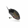 Lexip Ar18 – Belaidė žaidimų pelė su keraminiais slydikliais, dešinei rankai, optinė, RF belaidis + USB Type-A, 4800 DPI, juoda