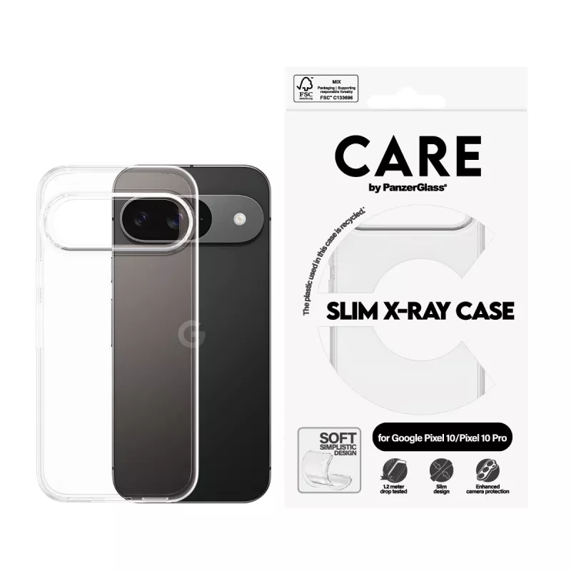 PanzerGlass CARE by Fashionable Case permatomas X-Ray Soft Basic dėklas Google Pixel 10 / 10 Pro