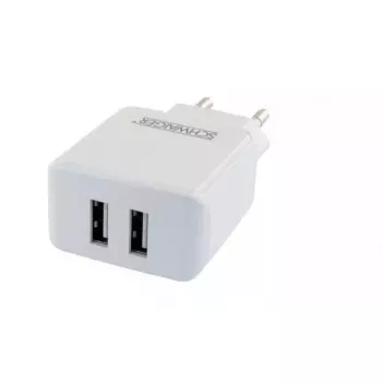 Mobiliojo įrenginio įkroviklis Schwaiger LPRO230 502 Universal White AC patalpoms