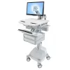 Multimedijos vežimėlis Ergotron StyleView aliuminio pilka balta