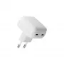 Sieninis įkroviklis d bramante re-charge Pro — 2× USB-C 25W, vidaus, baltas