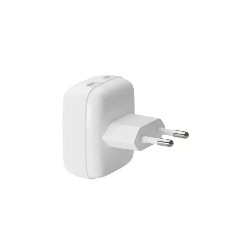 Sieninis įkroviklis d bramante re-charge Pro — 2× USB-C 25W, vidaus, baltas