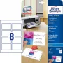 Neklijuojamos vizitinės kortelės Avery C32028-10, 80 vnt., 250 g/m², blizgios