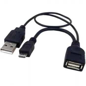 Techly USB 2.0 OTG laidas A lizdas – Micro USB kištukas 30 cm juodas ICOC MUSB-MC2
