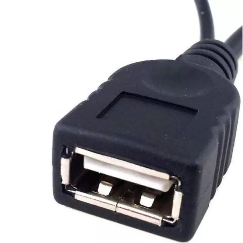 Techly USB 2.0 OTG laidas A lizdas – Micro USB kištukas 30 cm juodas ICOC MUSB-MC2