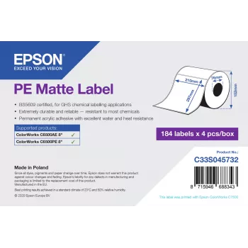Epson C33S045732 lipnūs etikečių lapai, 76x127 mm, 273 vnt.
