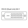 Techly Dual Link DVI-D skaitmeninis kabelis su feritu 10 m ICOC DVI-811CF