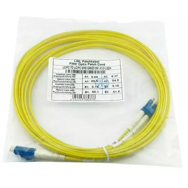 Šviesolaidinis jungiamasis laidas BlueOptics SFP3131BU3MK 3 m OS2 LC–LC geltonas, 9 µm, pilnas dupleksas