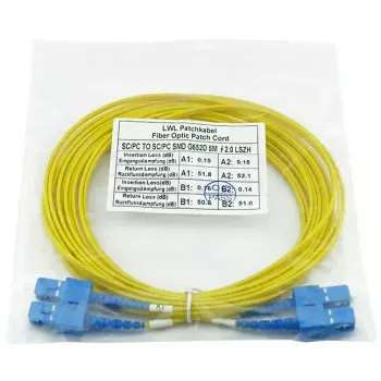 Skaidulinis optinis kabelis BlueOptics CAB-SMF-SC-SC-20 20 m G.657.A1 SC jungtimis