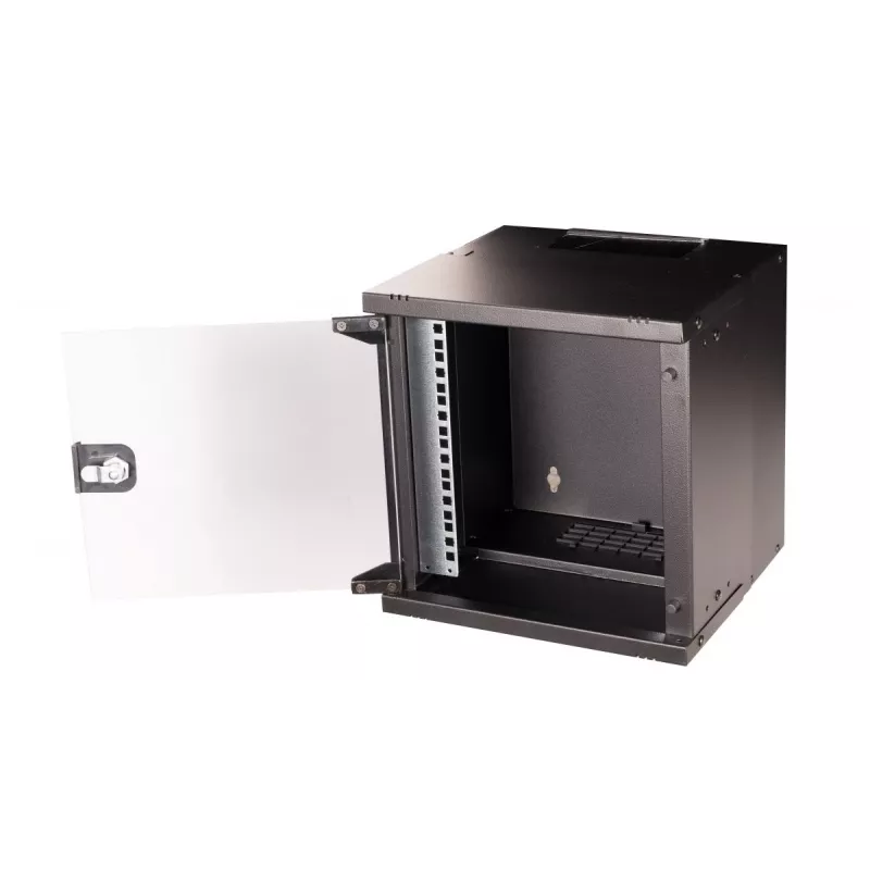 Sieninis spintinis stovas EQUIP EWM-06-3030-B 6U, 312 mm plotis, 300–330 mm gylis, juodas