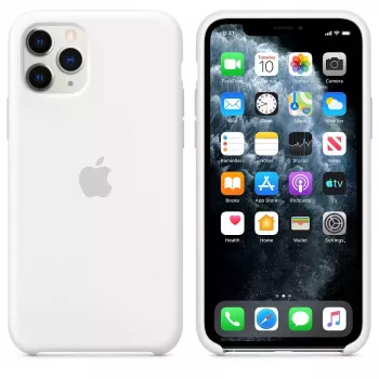 Apple Silikoninis Dėklas iPhone 11 Pro Baltas