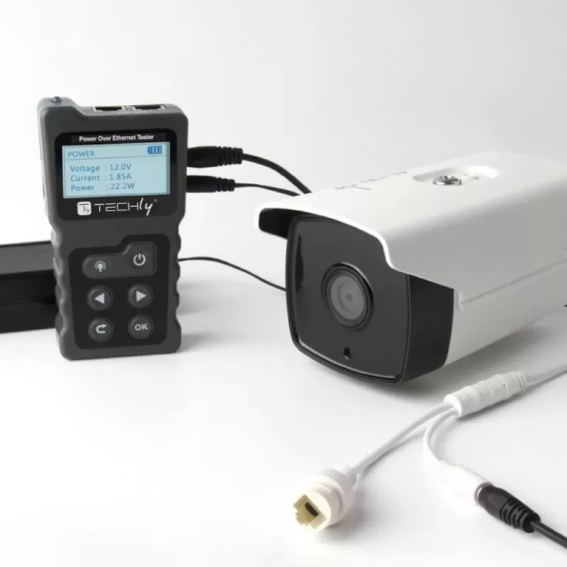 Techly I-CT PRO-POECK tinklo kabelių testeris su PoE testavimu, juoda/pilka
