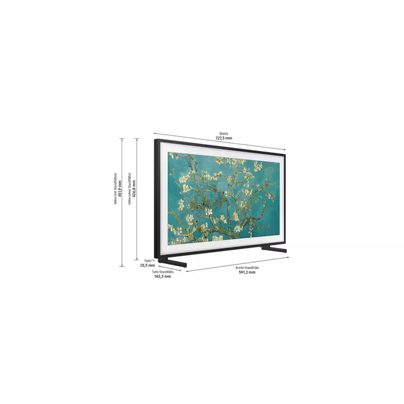 Samsung The Frame GQ32LS03CBU 81,3 cm (32 coliai) Full HD išmanusis televizorius Wi-Fi juodas