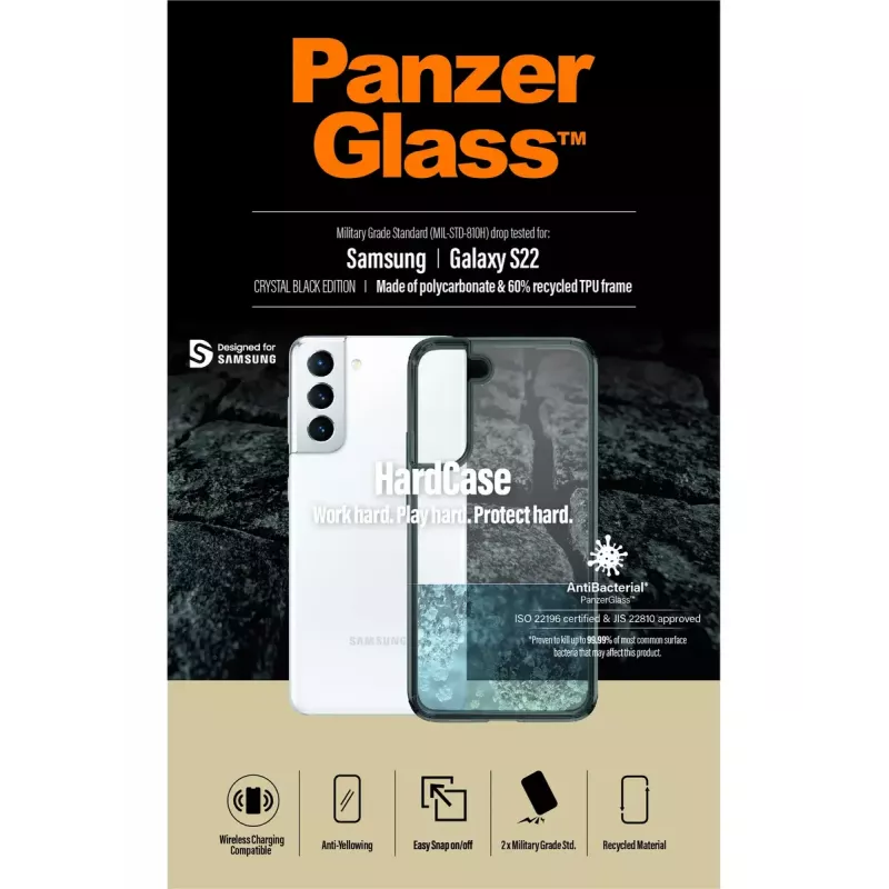 PanzerGlass HardCase permatomas dėklas Samsung Galaxy S22