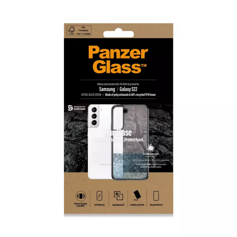 PanzerGlass HardCase permatomas dėklas Samsung Galaxy S22