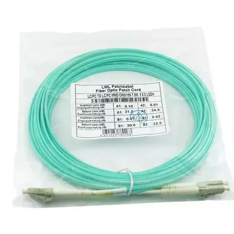 Skaidulinis kabelis BlueOptics SRCABLE7M-BO 7,5 m LC SMĖLIO SPALVOS OM3