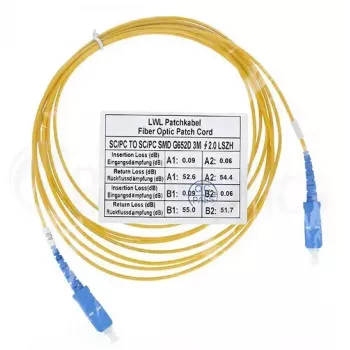 Skaidulinis optinis kabelis BlueOptics SFP2222BU20MK SC G.657.A1 20 m mėlynas