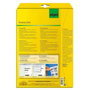 Etiketės kabinamos baltos Sigel LP716