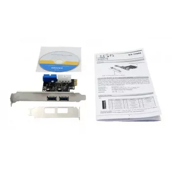 EXSYS EX-11049 vidinis USB 3.2 Gen 1 PCIe adapteris, juodai sidabrinis
