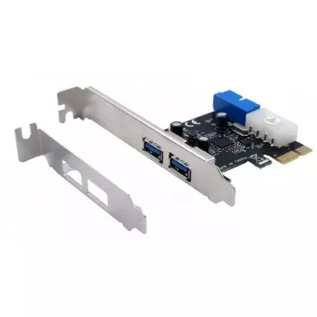 EXSYS EX-11049 vidinis USB 3.2 Gen 1 PCIe adapteris, juodai sidabrinis