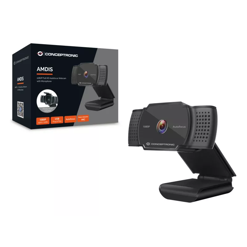 Conceptronic AMDIS06B internetinė kamera 1920 x 1080 pikselių USB 2.0 Juoda
