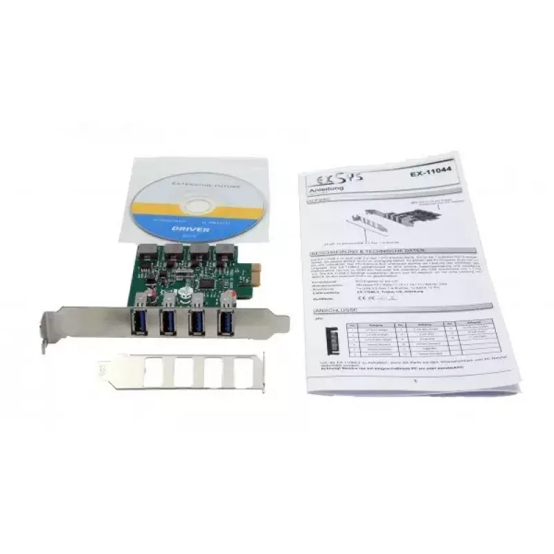 Vidinė USB 3.2 Gen 1 adapterio kortelė EXSYS EX-11044 PCIe VIA VL805