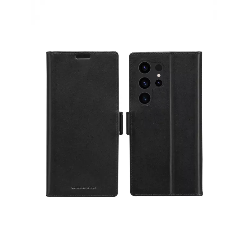 Dėklas-piniginė dbramante1928 Galaxy S24 Ultra juodas 3 kortelių kišenės