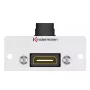 HDMI kištukinis lizdas Kindermann 90° pilkai juodas