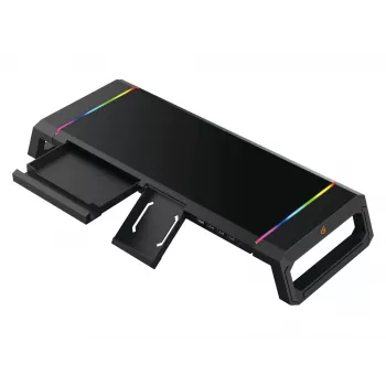 Conceptronic THORNE ERGO stovas monitoriui, laisvai pastatomas, 10 kg, juodas